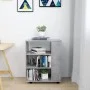 Concrete gray plywood wheeled wardrobe 60x35x75 cm by vidaXL, Lockers and storage cabinets - Ref: Foro24-808453, Price: 59,41...