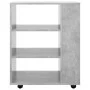 Concrete gray plywood wheeled wardrobe 60x35x75 cm by vidaXL, Lockers and storage cabinets - Ref: Foro24-808453, Price: 59,41...
