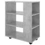 Concrete gray plywood wheeled wardrobe 60x35x75 cm by vidaXL, Lockers and storage cabinets - Ref: Foro24-808453, Price: 59,41...