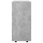 Concrete gray plywood wheeled wardrobe 60x35x75 cm by vidaXL, Lockers and storage cabinets - Ref: Foro24-808453, Price: 59,41...