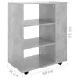 Betongrauer Sperrholz-Rollschrank 60x35x75 cm von vidaXL, Schließfächer und Lagerschränke - Ref: Foro24-808453, Preis: 58,49 ...
