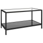 2-teiliger Couchtisch aus gehärtetem schwarzem Glas von vidaXL, Seitentische - Ref: Foro24-331615, Preis: 113,99 €, Rabatt: %