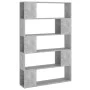 Bookshelf separator in gray concrete plywood 100x24x155 cm by vidaXL, Bookcases and shelves - Ref: Foro24-809201, Price: 69,8...