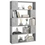 Bookshelf separator in gray concrete plywood 100x24x155 cm by vidaXL, Bookcases and shelves - Ref: Foro24-809201, Price: 69,8...