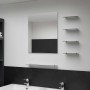 Espejo de pared con 5 estantes plateado 50x60 cm