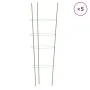 Garden plant supports with 4 rings 5 pcs green steel 90 cm by vidaXL, Trellises and plant supports - Ref: Foro24-319375, Pric...