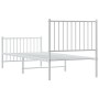 Estructura cama metal con cabecero y pie cama blanca 80x200 cm de vidaXL, Camas y somieres - Ref: Foro24-350940, Precio: 70,8...
