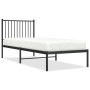 Estructura de cama con cabecero metal negro 80x200 cm de vidaXL, Camas y somieres - Ref: Foro24-350855, Precio: 61,81 €, Desc...