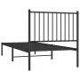 Bettgestell mit schwarzem Metallkopfteil 80x200 cm von vidaXL, Betten und Lattenroste - Ref: Foro24-350855, Preis: 61,86 €, R...