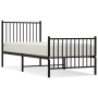 Bed frame with headboard and black metal footboard 80x200 cm by vidaXL, Beds and slatted bases - Ref: Foro24-350873, Price: 7...