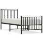Estructura de cama con cabecero y estribo metal negro 80x200 cm de vidaXL, Camas y somieres - Ref: Foro24-350873, Precio: 71,...