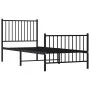Estructura de cama con cabecero y estribo metal negro 80x200 cm de vidaXL, Camas y somieres - Ref: Foro24-350873, Precio: 71,...