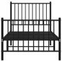 Bettgestell mit Kopfteil und Fußteil aus schwarzem Metall 80x200 cm von vidaXL, Betten und Lattenroste - Ref: Foro24-350873, ...