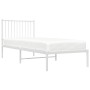 Bettgestell aus Metall mit weißem Kopfteil 80x200 cm von vidaXL, Betten und Lattenroste - Ref: Foro24-350922, Preis: 69,12 €,...