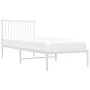 Estructura de cama de metal con cabecero blanco 80x200 cm de vidaXL, Camas y somieres - Ref: Foro24-350922, Precio: 67,97 €, ...
