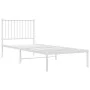 Estructura de cama de metal con cabecero blanco 80x200 cm de vidaXL, Camas y somieres - Ref: Foro24-350922, Precio: 67,97 €, ...