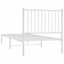 Bettgestell aus Metall mit weißem Kopfteil 80x200 cm von vidaXL, Betten und Lattenroste - Ref: Foro24-350922, Preis: 69,12 €,...
