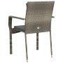 Gartenstühle mit Kissen 2 Einheiten graues synthetisches Rattan von vidaXL, Gartensets - Ref: Foro24-319878, Preis: 105,14 €,...