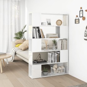Librería separador madera de ingeniería blanco brillo de vidaXL, Librerías y estanterías - Ref: Foro24-809203, Precio: 93,99 ...