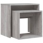 Mesas de centro apilables 2 pzas madera ingeniería gris Sonoma de vidaXL, Mesas de centro - Ref: Foro24-815541, Precio: 40,92...