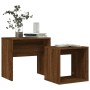 Stackable coffee tables 2 pieces engineered wood brown oak by vidaXL, Coffee table - Ref: Foro24-815542, Price: 37,22 €, Disc...