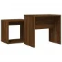 Stackable coffee tables 2 pieces engineered wood brown oak by vidaXL, Coffee table - Ref: Foro24-815542, Price: 36,80 €, Disc...