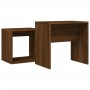 Stapelbare Couchtische, 2 Stück, Holzwerkstoff, braune Eiche von vidaXL, Couchtisch - Ref: Foro24-815542, Preis: 37,29 €, Rab...