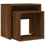 Stapelbare Couchtische, 2 Stück, Holzwerkstoff, braune Eiche von vidaXL, Couchtisch - Ref: Foro24-815542, Preis: 37,29 €, Rab...