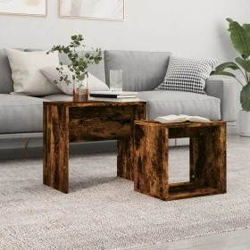 Stackable coffee tables 2 pieces engineered wood smoke oak by vidaXL, Coffee table - Ref: Foro24-815540, Price: 37,90 €, Disc...