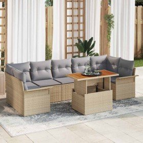 Conjunto de sofá de jardín 8 pcs Beige Poliratán en Conjuntos de jardín | Comprar online en Foro24