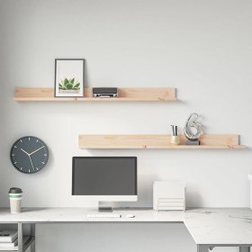 Wall shelves 2 pcs solid pine wood 110x11x9 cm by vidaXL, Shelves and shelves - Ref: Foro24-823609, Price: 29,16 €, Discount: %