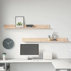 Wall shelves 2 pcs solid pine wood 110x11x9 cm by vidaXL, Shelves and shelves - Ref: Foro24-823609, Price: 28,79 €, Discount: %