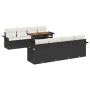 Conjunto de sofá de jardín 9 pcs Negro Poliratán