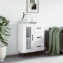 Aparador de madera contrachapada blanco brillante 69,5x34x90 cm de vidaXL, Aparadores - Ref: Foro24-828038, Precio: 101,68 €,...
