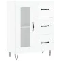 Sideboard aus glänzendem weißem Sperrholz 69,5x34x90 cm von vidaXL, Sideboards - Ref: Foro24-828038, Preis: 100,51 €, Rabatt: %