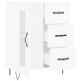 Aparador de madera contrachapada blanco brillante 69,5x34x90 cm de vidaXL, Aparadores - Ref: Foro24-828038, Precio: 101,68 €,...
