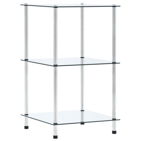 Estantería 3 niveles cristal templado transparente 40x40x67 cm en Librerías y estanterías | Comprar online en Foro24