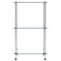 Estantería 3 niveles cristal templado transparente 40x40x67 cm en Librerías y estanterías | Comprar online en Foro24