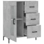 Concrete gray engineered wood sideboard 69.5x34x90 cm by vidaXL, Sideboards - Ref: Foro24-828048, Price: 97,88 €, Discount: %