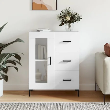 White engineered wood sideboard 69.5x34x90 cm by vidaXL, Sideboards - Ref: Foro24-828044, Price: 88,33 €, Discount: %