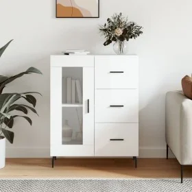Glossy white plywood sideboard 69.5x34x90 cm by vidaXL, Sideboards - Ref: Foro24-828062, Price: 107,50 €, Discount: %