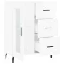 Hochglanzweißes Sperrholz-Sideboard 69,5 x 34 x 90 cm von vidaXL, Sideboards - Ref: Foro24-828062, Preis: 107,50 €, Rabatt: %