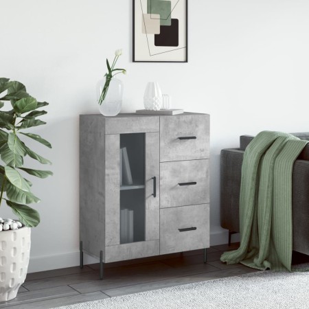 Aparador de madera de ingeniería gris hormigón 69,5x34x90 cm de vidaXL, Aparadores - Ref: Foro24-828056, Precio: 105,00 €, De...
