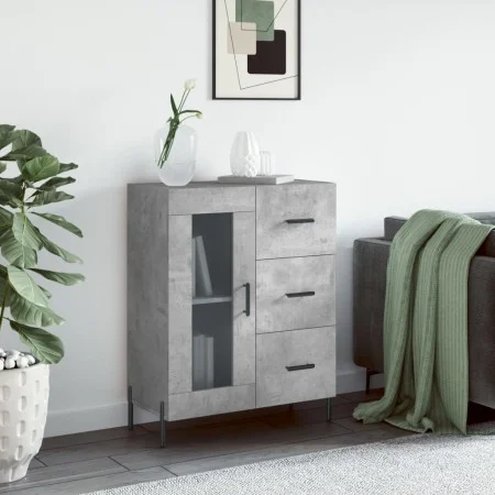 Concrete gray engineered wood sideboard 69.5x34x90 cm by vidaXL, Sideboards - Ref: Foro24-828056, Price: 103,81 €, Discount: %
