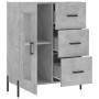 Aparador de madera de ingeniería gris hormigón 69,5x34x90 cm de vidaXL, Aparadores - Ref: Foro24-828056, Precio: 105,00 €, De...