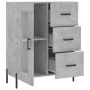 Concrete gray engineered wood sideboard 69.5x34x90 cm by vidaXL, Sideboards - Ref: Foro24-828056, Price: 103,81 €, Discount: %