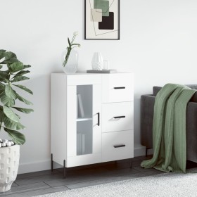 Aparador de madera contrachapada blanco brillante 69,5x34x90 cm de vidaXL, Aparadores - Ref: Foro24-828054, Precio: 85,15 €, ...