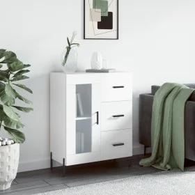 Glossy white plywood sideboard 69.5x34x90 cm by vidaXL, Sideboards - Ref: Foro24-828054, Price: 84,39 €, Discount: %