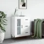 Aparador de madera contrachapada blanco brillante 69,5x34x90 cm de vidaXL, Aparadores - Ref: Foro24-828054, Precio: 84,37 €, ...