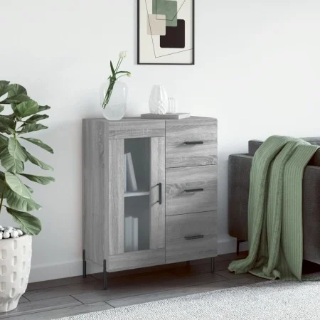 Sonoma-graues Sideboard aus Holzwerkstoff, 69,5 x 34 x 90 cm von vidaXL, Sideboards - Ref: Foro24-828058, Preis: 107,59 €, Ra...